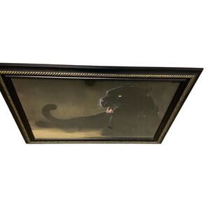 Kelby love black panther print 42” x 30 framed picture